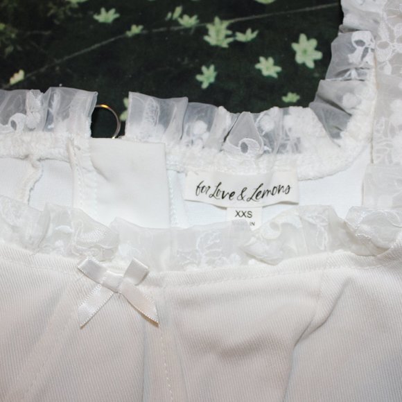 For Love and Lemons white Rawlins seamed bustier - Picture 2 of 3